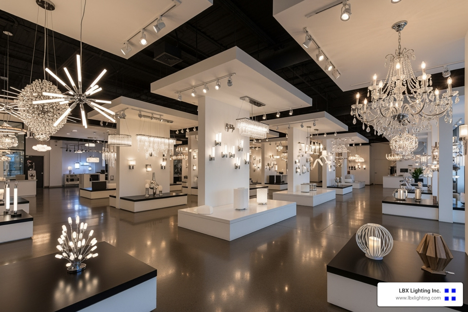 LBX Lighting showroom in Houston - chandelier repair houston tx