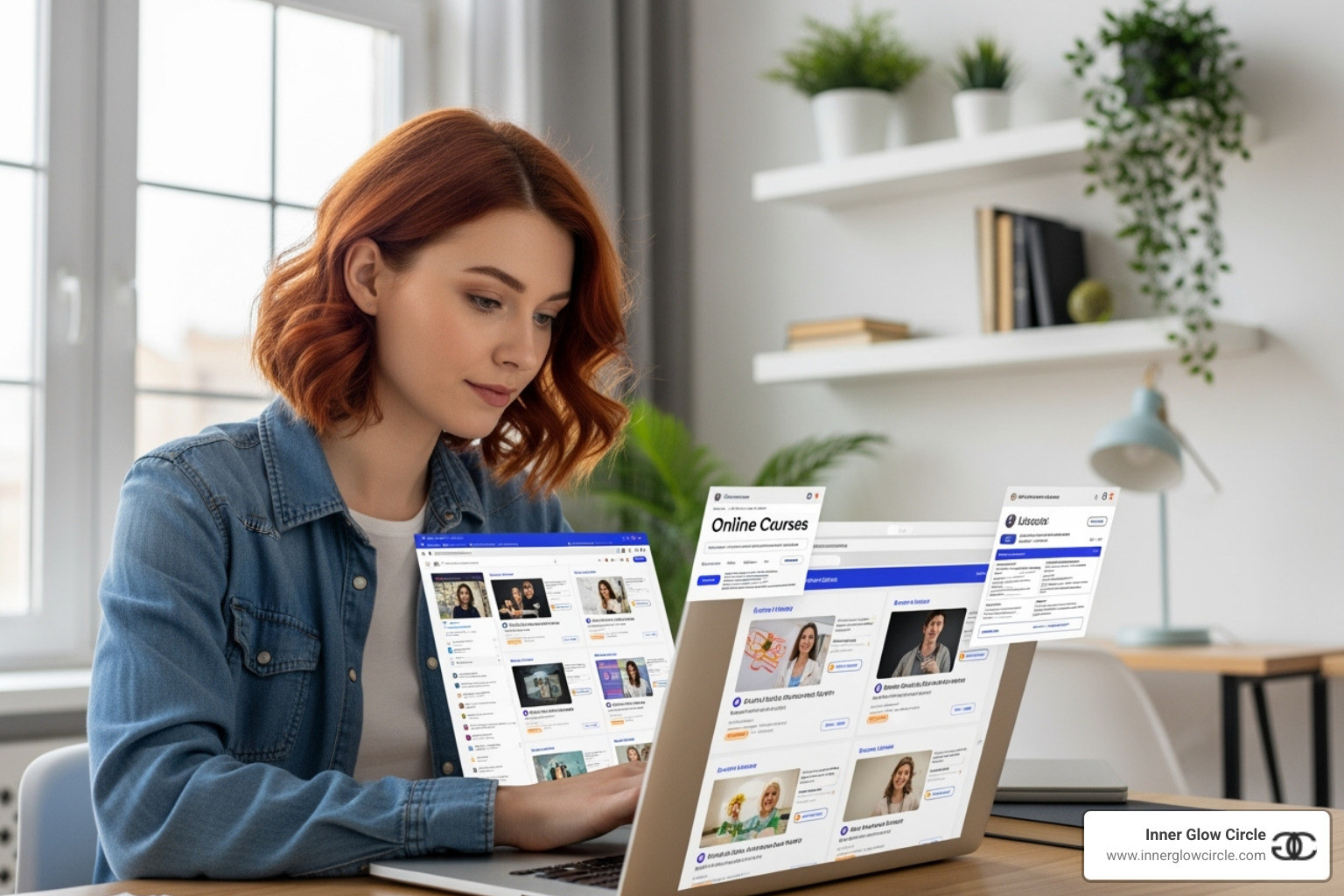 woman comparing online courses - life coach certification