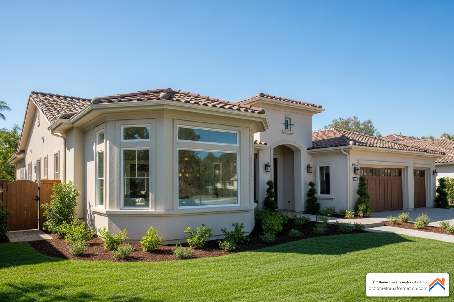 home in Orange County with a newly constructed bump-out addition - living room expansion