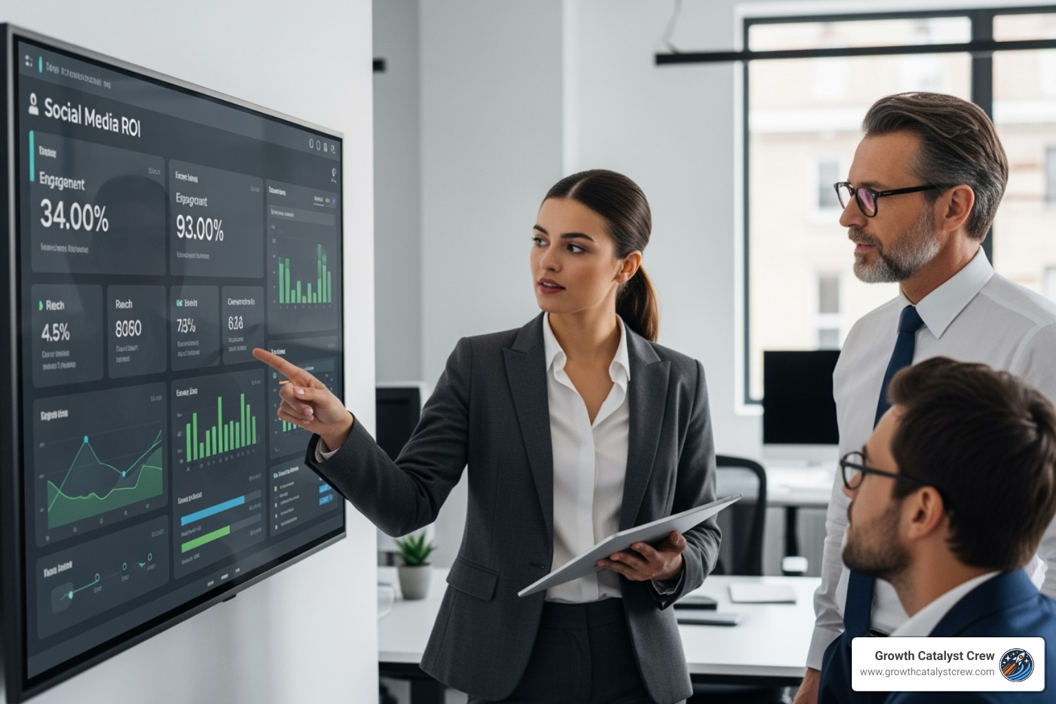 A generic analytics report filtered for social media channels, showing traffic acquisition, conversions, and user engagement metrics - social media ROI tracking