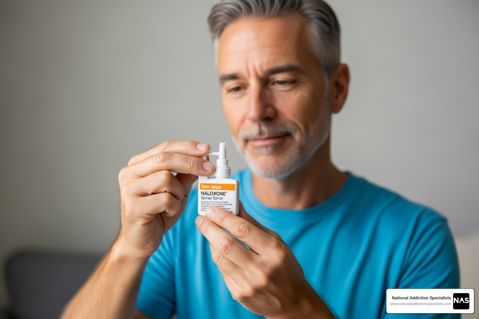 showing the simple steps to administer nasal naloxone spray - suboxone clinic in mount juliet tennessee