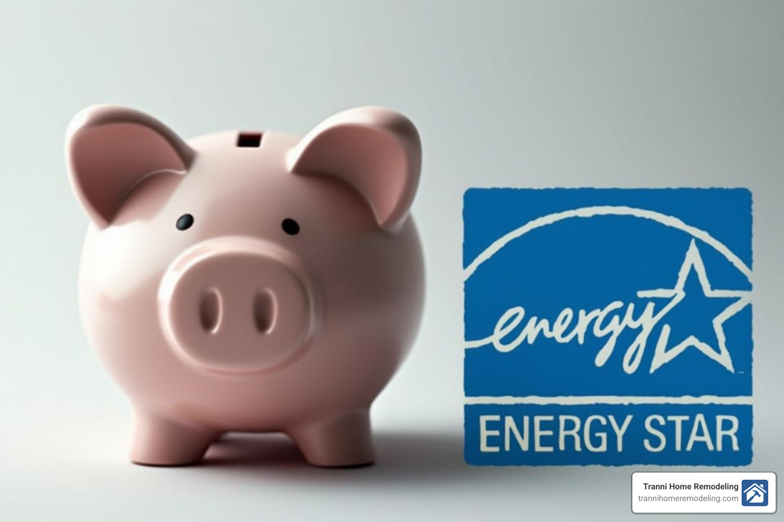 Piggy bank next to an ENERGY STAR logo - Affordable HVAC installation services