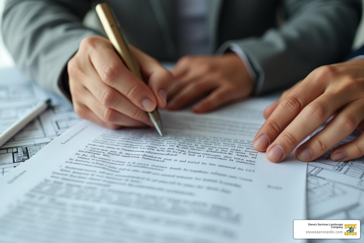 detailed construction contract being signed - local remodeling contractors near me