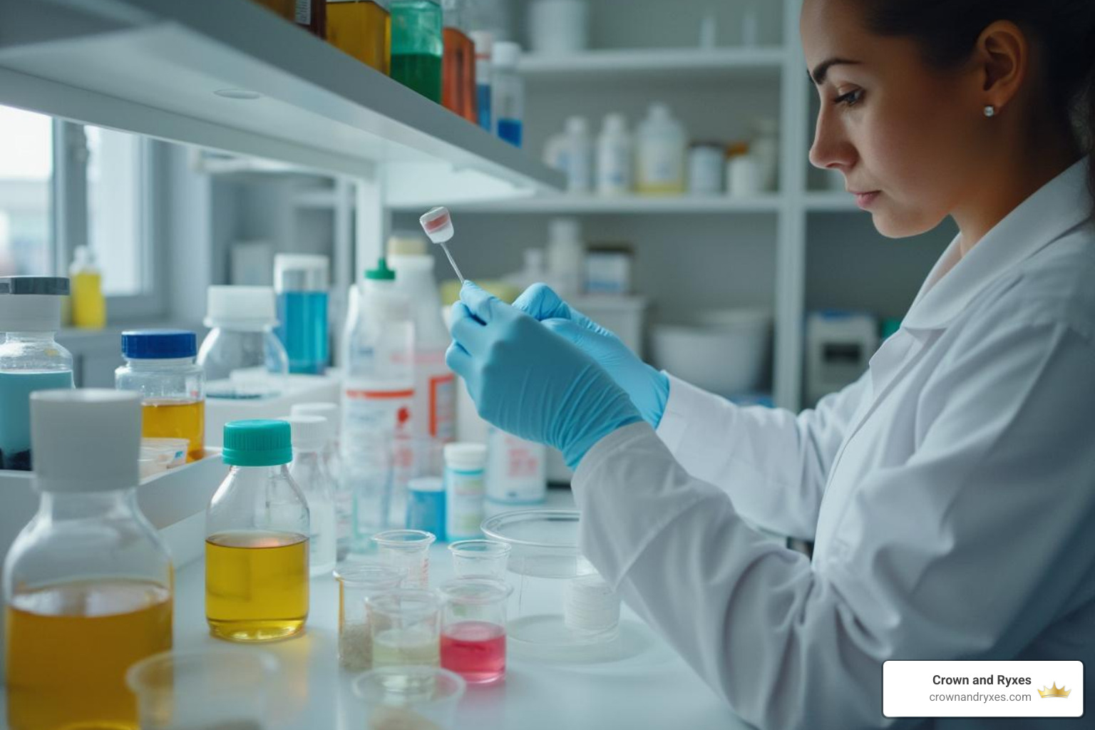 A pharmacist compounding a medication, highlighting the personalized nature of compounded BHRT. - bhrt vs hrt