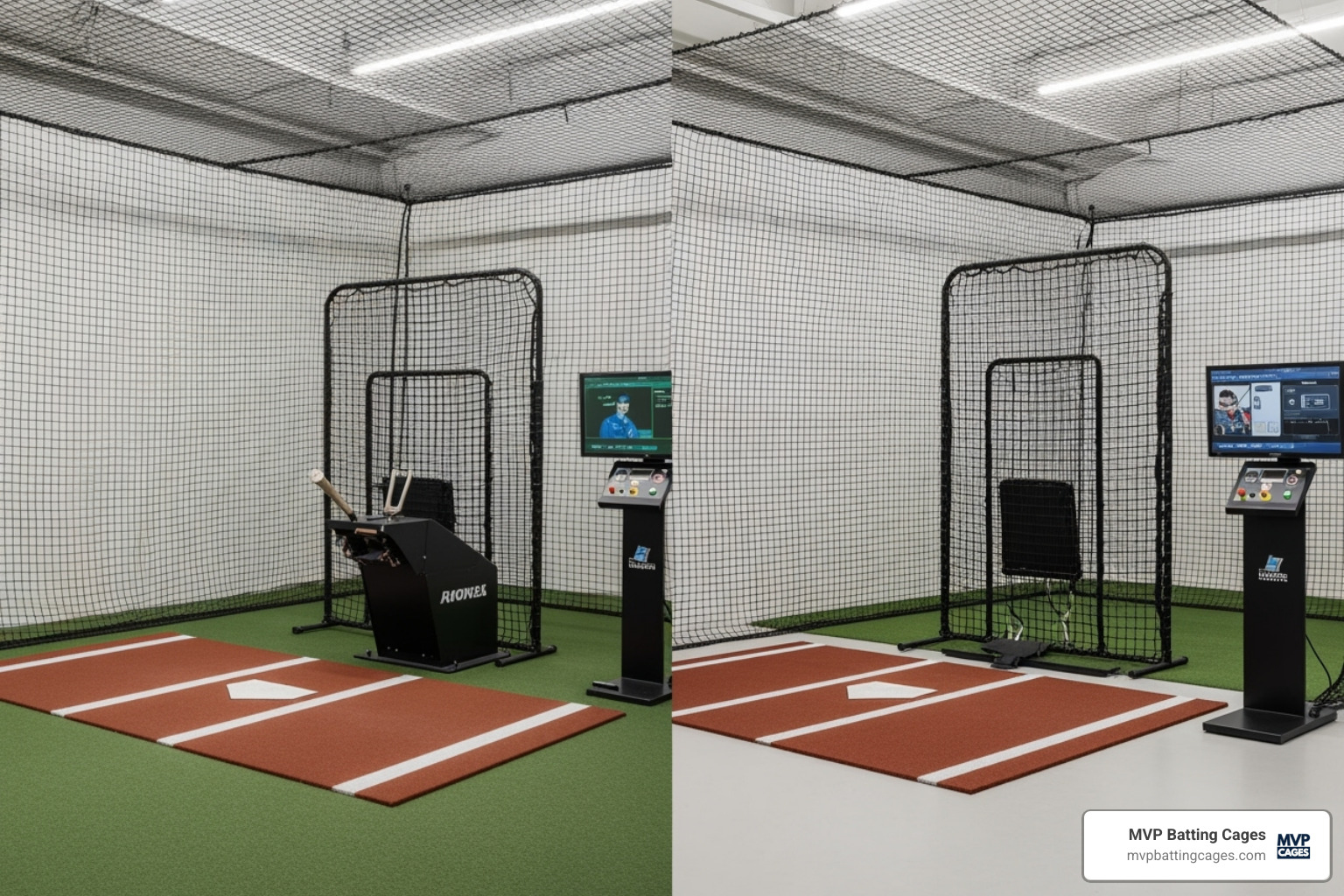 Comparing basic vs advanced batting cages - indoor batting cages