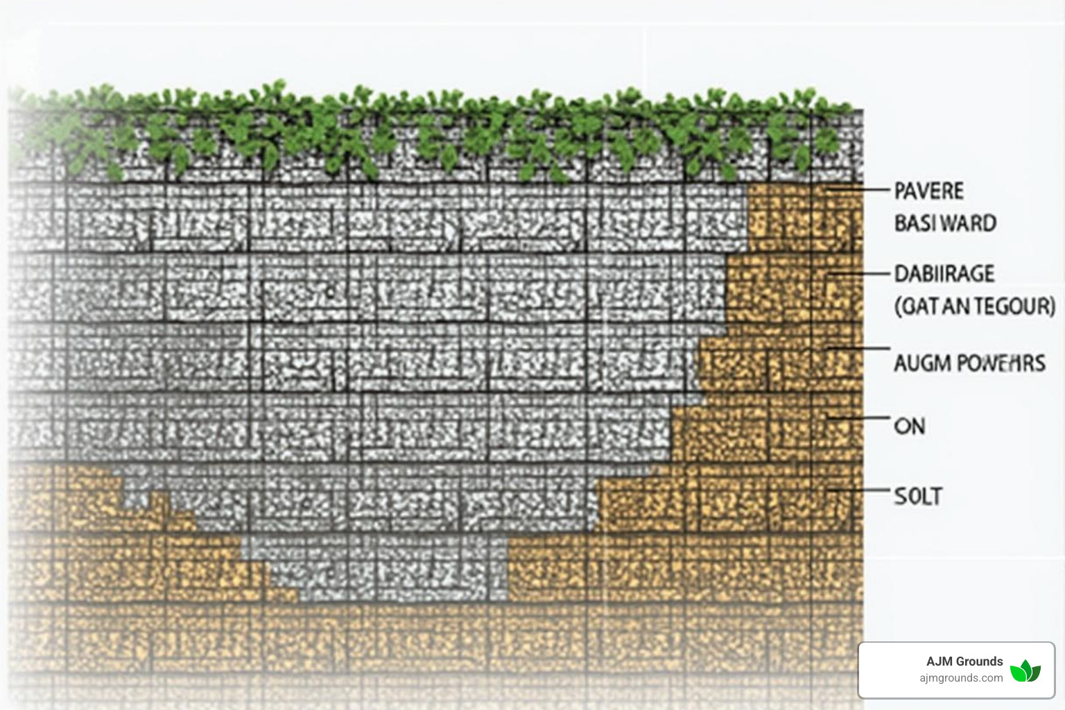 Don't Skip the Base! Why Your Retaining Wall Needs a Solid Paver Base diagram showing where paver base, drainage aggregate, and backfill are placed in a retaining wall system - paver base for retaining wall