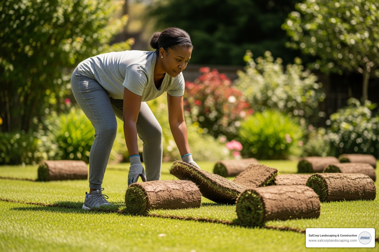 homeowner struggling to lay sod - cost of sod per sq ft