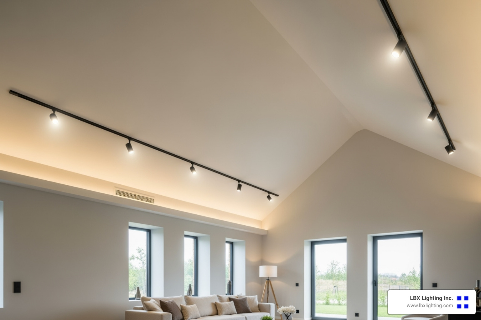 track lighting on a vaulted ceiling - energy efficient track lighting