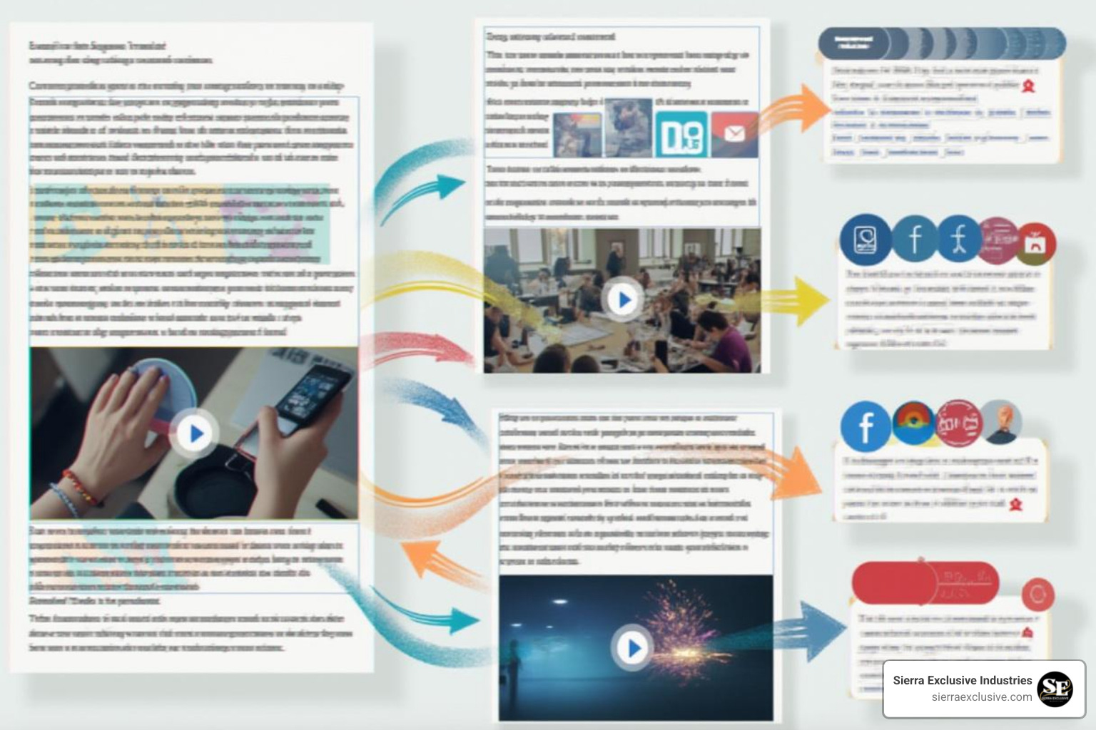 Blog post repurposed into various social media formats - does content marketing include social media