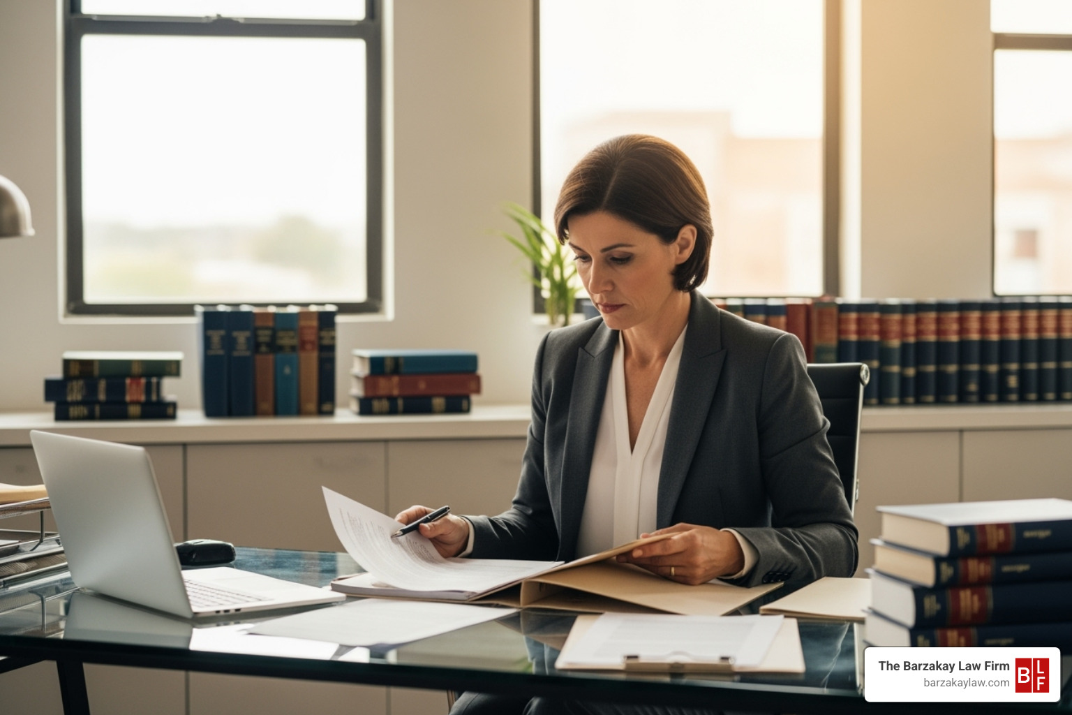 lawyer reviewing documents - negligent security lawyer