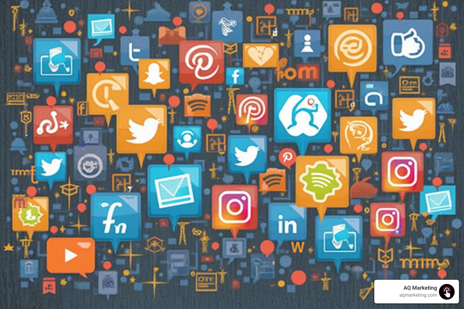 collage of different content types: a behind-the-scenes video, a customer testimonial graphic, and a local event post - local business social media