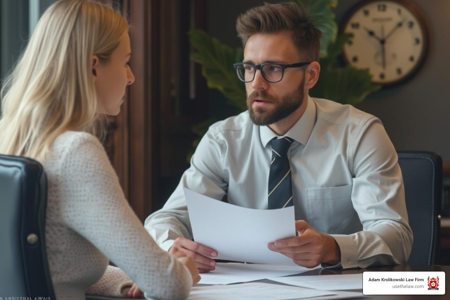 Image of a client consulting with a lawyer - bia alcl lawyer