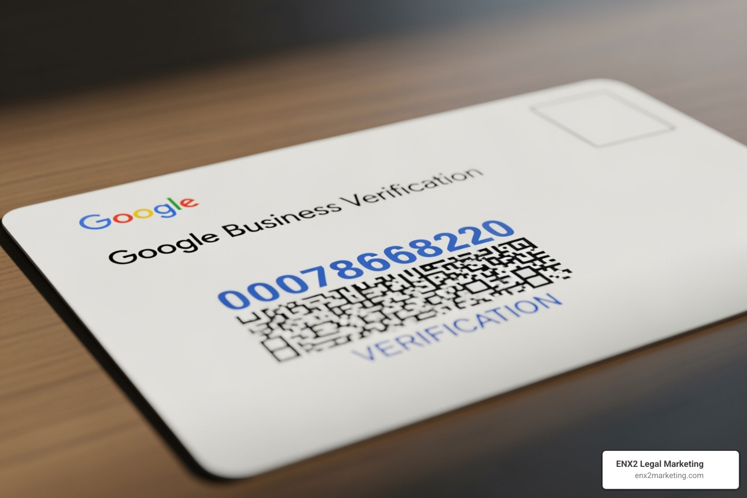 Google Business Profile verification postcard - attorney google my business