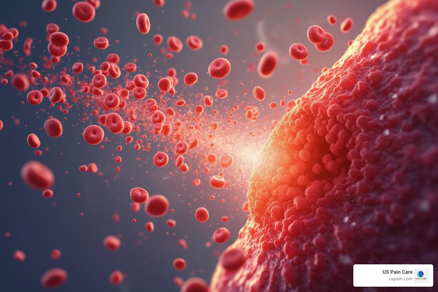 diagram showing how PRP therapy works at a cellular level - advanced pain relief solutions