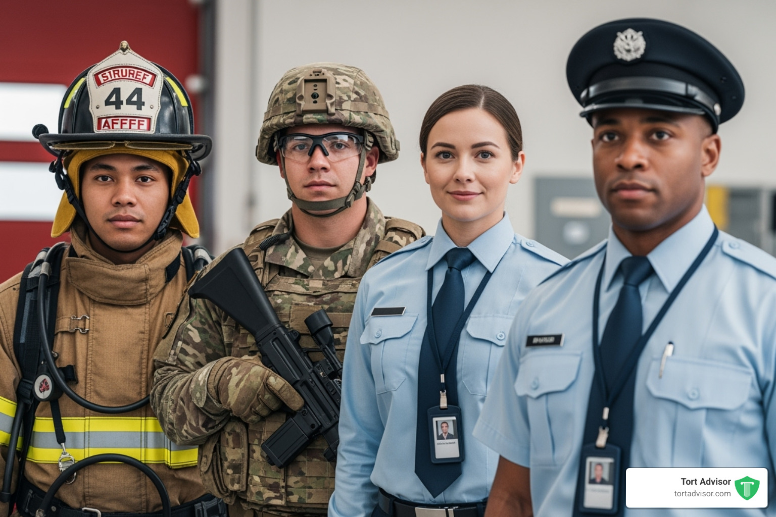 showing various high-risk professions (firefighter, military personnel, airport worker) - afff lawsuit settlement amounts