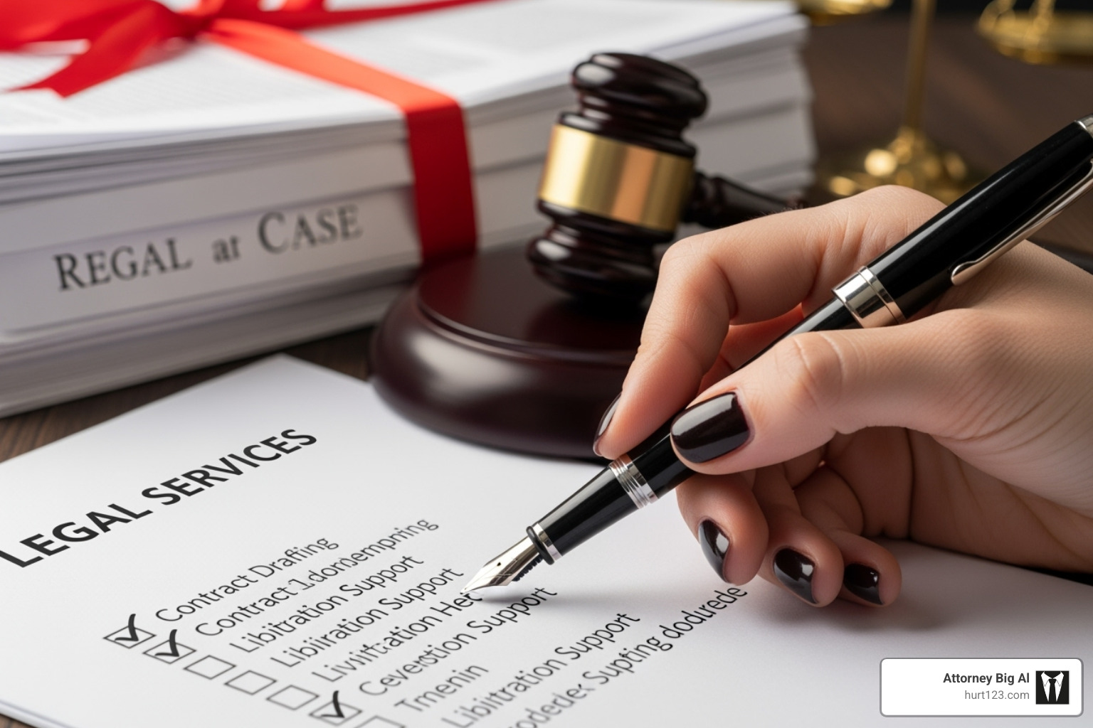 Checklist showing selected legal services - Are lawyer fees negotiable