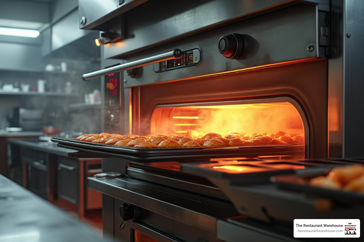 large, powerful convection oven in action - catering ovens for sale