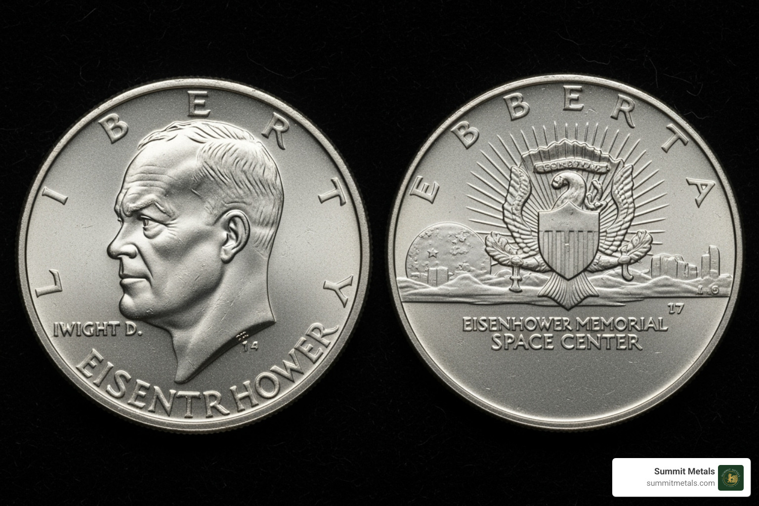 Bicentennial obverse and reverse - eisenhower silver dollar
