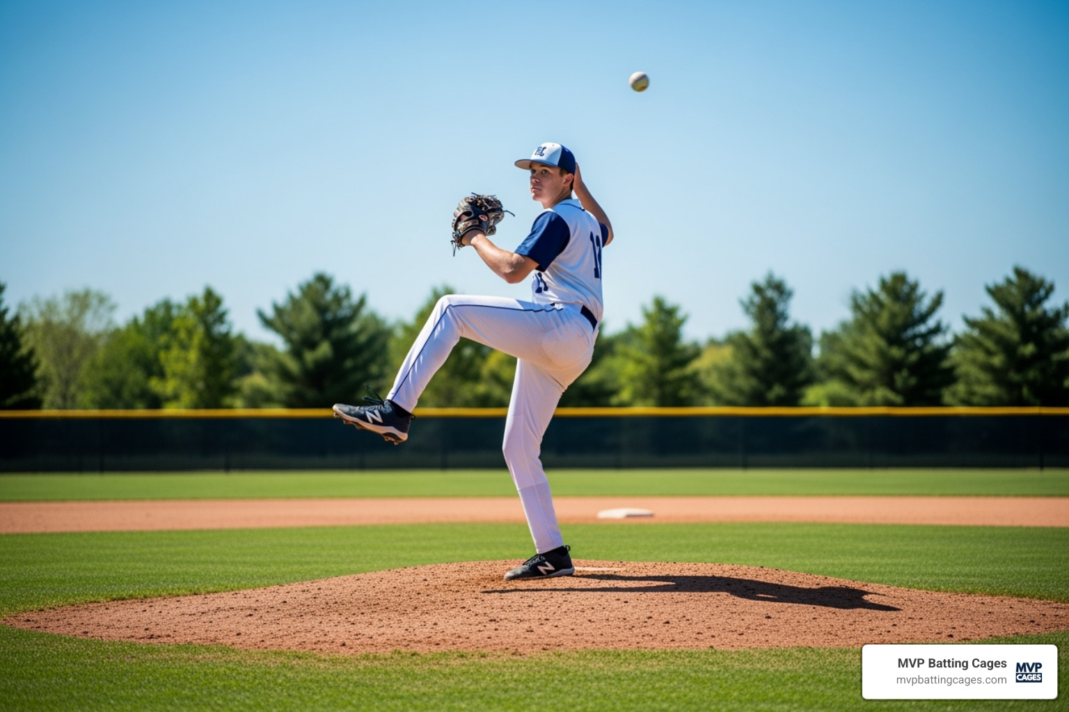 Youth baseball pitcher at the peak of their leg lift, demonstrating perfect balance and body alignment - baseball pitching accuracy drills