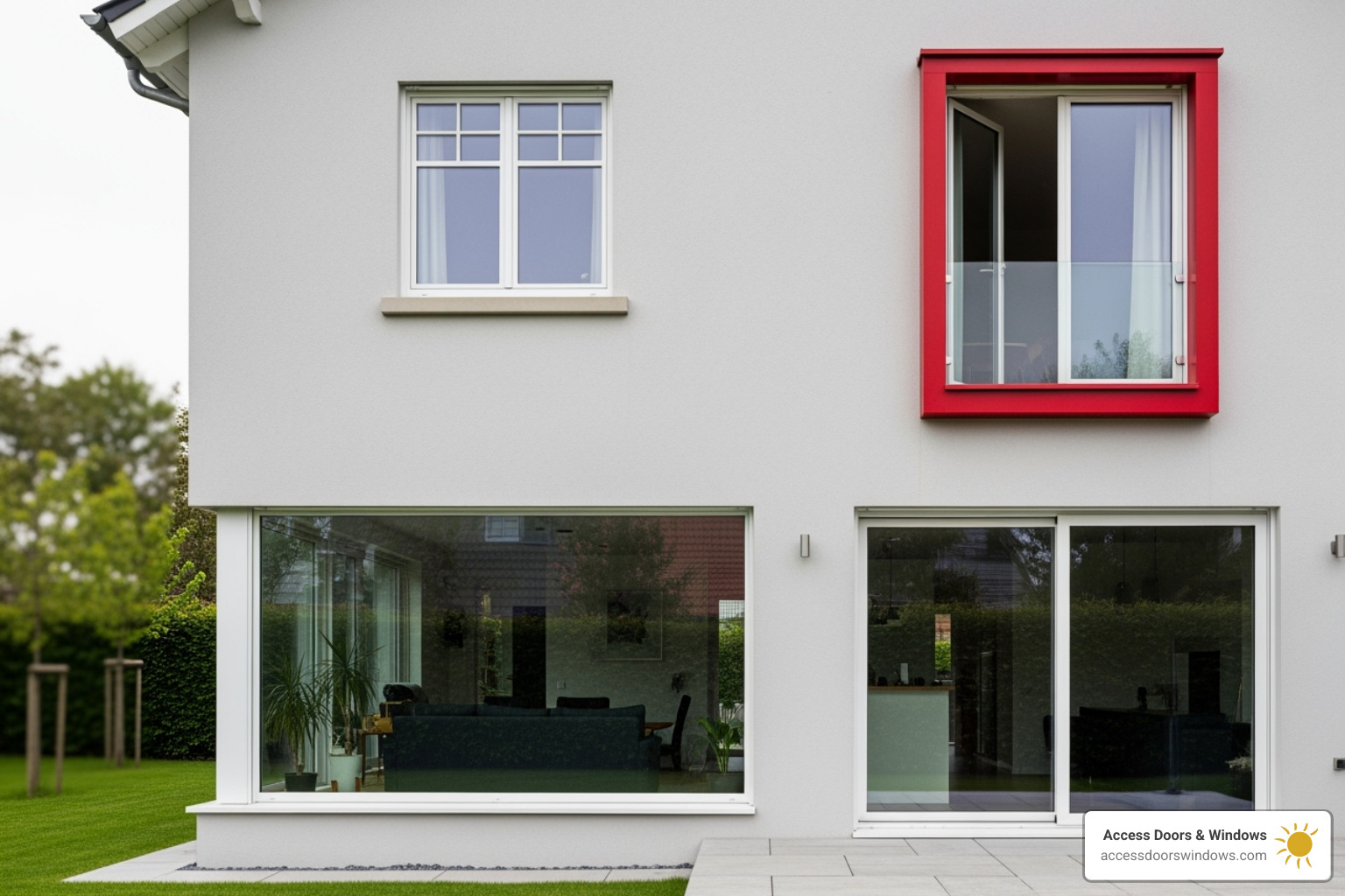 Image showcasing different window styles including double-hung, casement, picture, and sliding windows - window replacement contractors near me