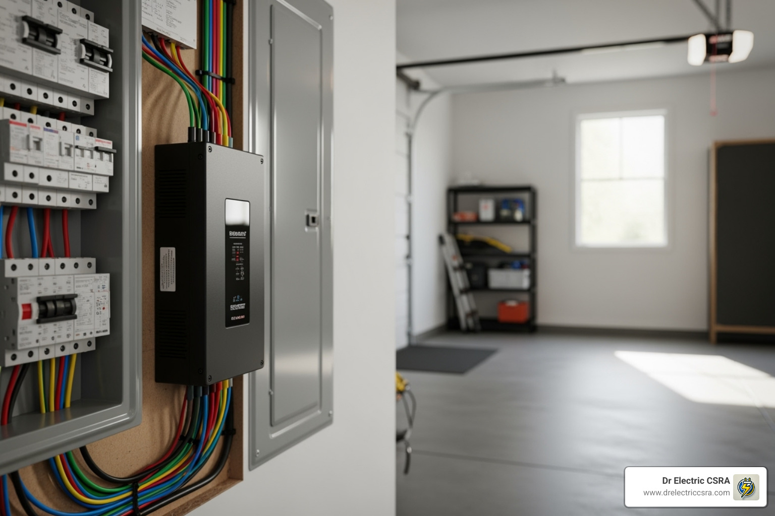 whole house surge protector installed on a 200 amp electrical panel - 200 amp whole house surge protector