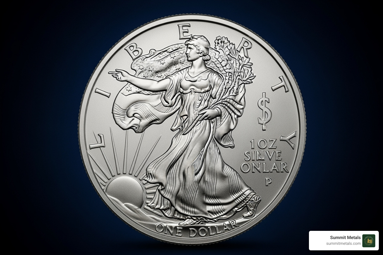 of various privately minted Liberty-themed silver rounds - liberty 1 oz fine silver one dollar