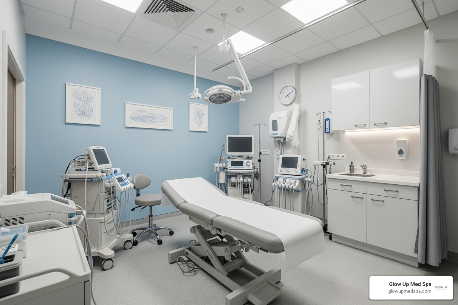 calm, professional treatment room - co2 laser newport beach