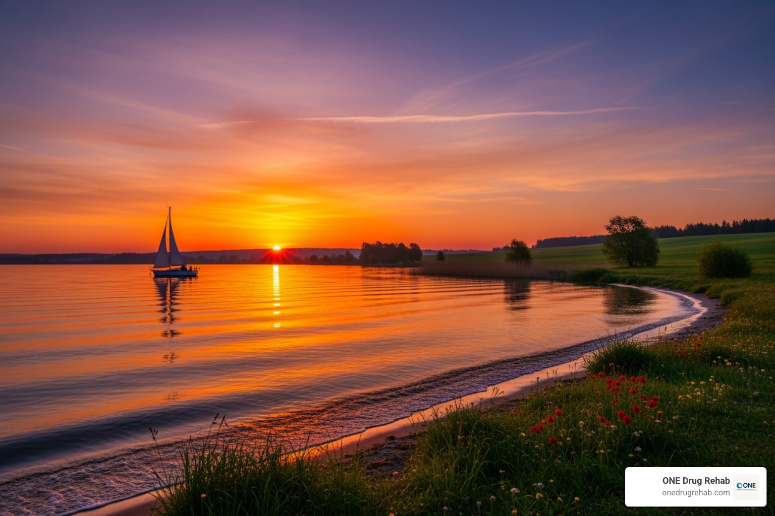 Hopeful sunrise over a calm landscape symbolizing recovery - addiction recovery success rates