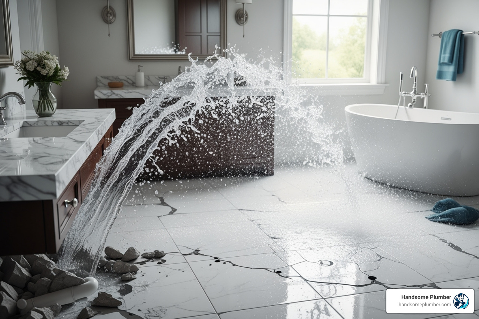 burst pipe - same day plumber