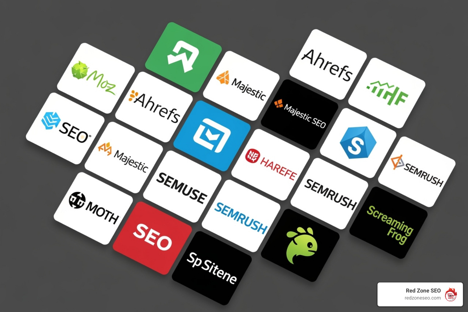 collage of logos from the top SEO checker tools - free on page seo checker