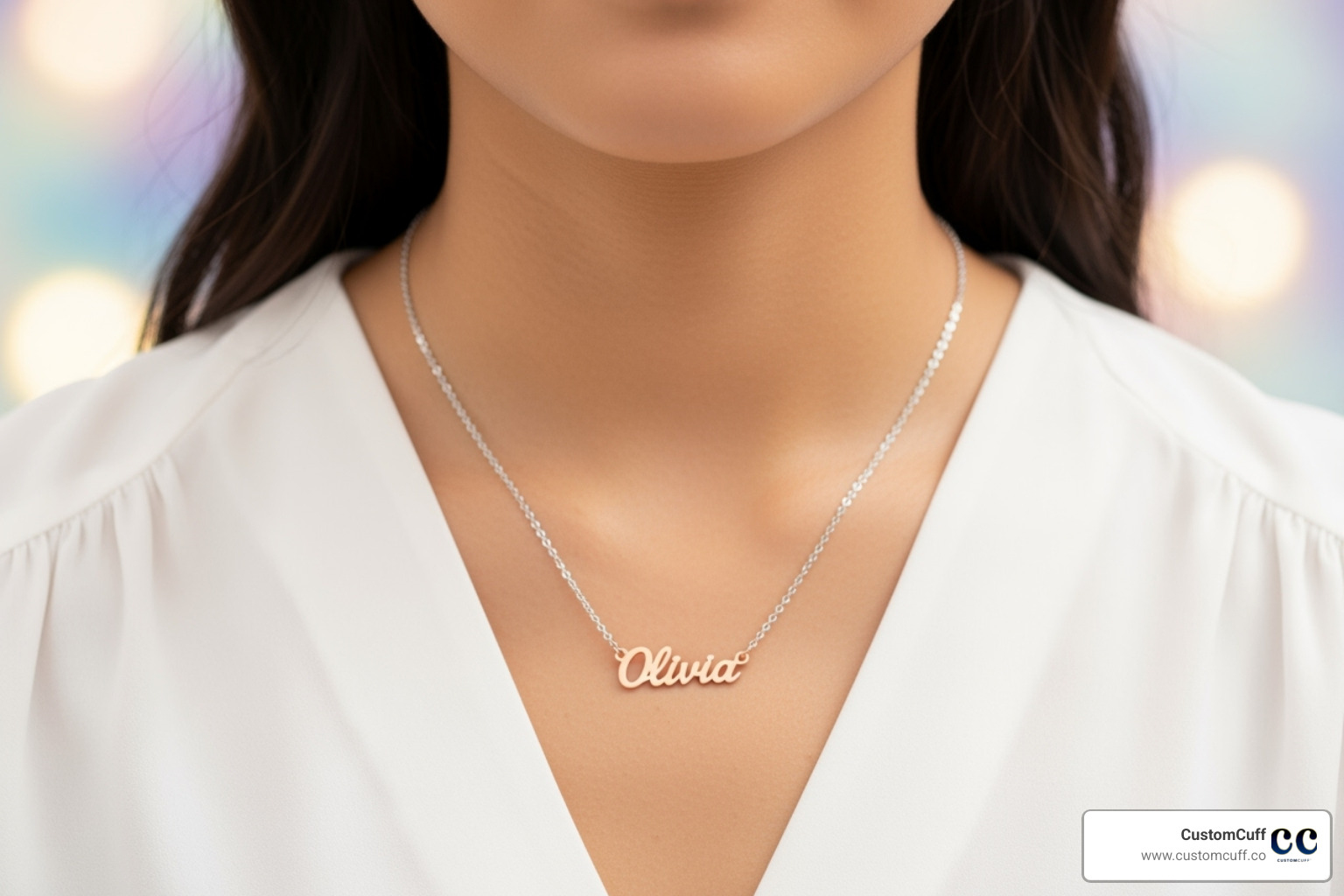 Showcasing a variety of name necklace styles on different models for style inspiration. - customised necklace with name