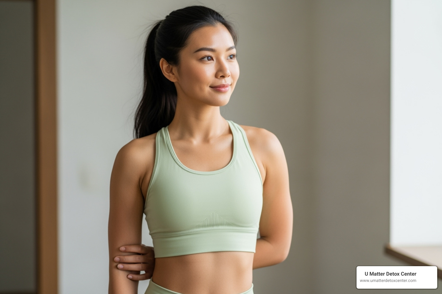 person looking energized and healthy post-treatment - non-invasive detox