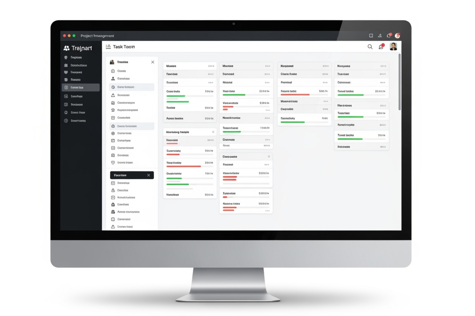 a project management dashboard like Trello or Asana - tech tools for small businesses