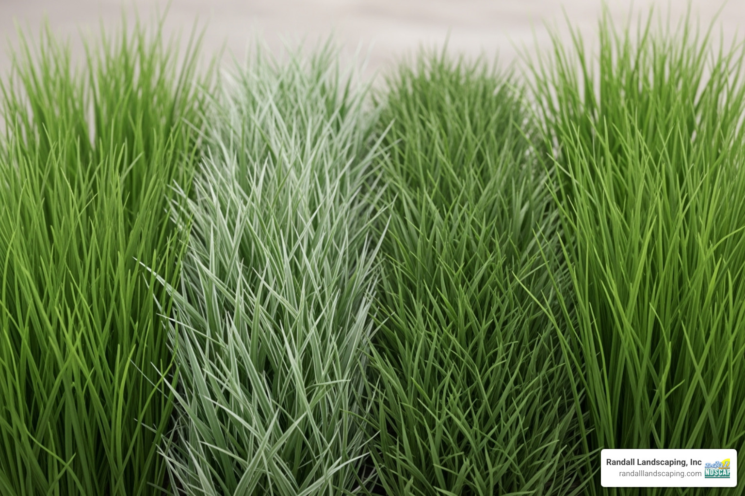 different types of grass textures side-by-side - cost of grass per square metre