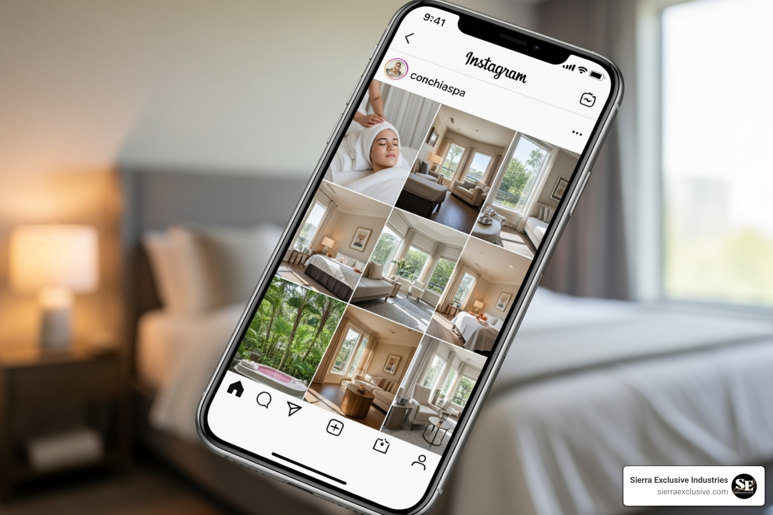 spa's curated Instagram feed showcasing treatments and ambiance - Digital marketing for spas