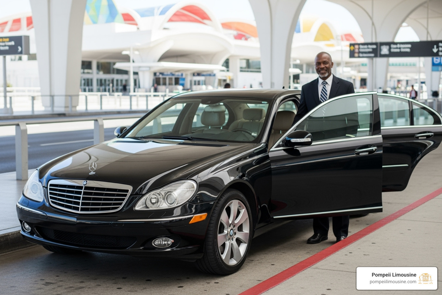 simple online booking form on a tablet - executive car service lax