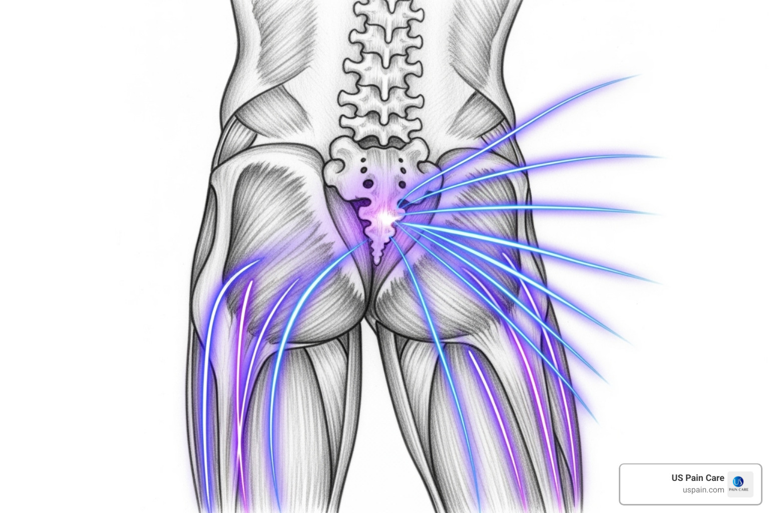 illustrating symptoms of sciatica down the leg - microdiscectomy