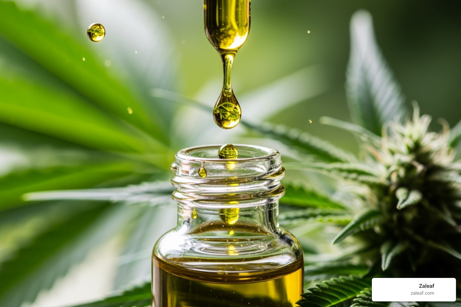 Three different cannabis oil bottles, each with a background suggesting a mood: a cozy blanket for relaxation, a bright workspace for focus, and a yoga mat for balance - edible cannabis oil