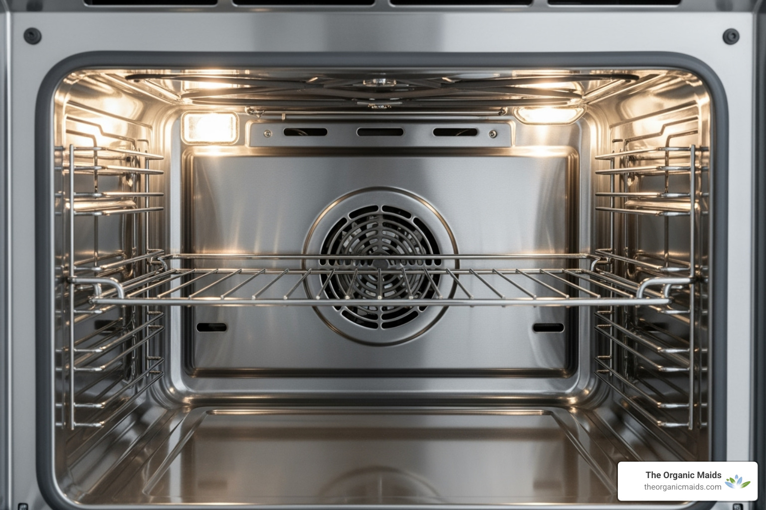 The inside of a pristine, clean oven. - house moving cleaning services