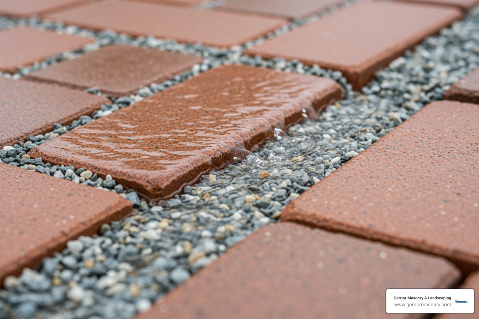 Water filtering through the joints of permeable pavers, demonstrating their effective stormwater management capabilities. - Patio and driveway pavers Water filtering through the joints of permeable pavers, demonstrating their effective stormwater management capabilities. - Patio and driveway pavers