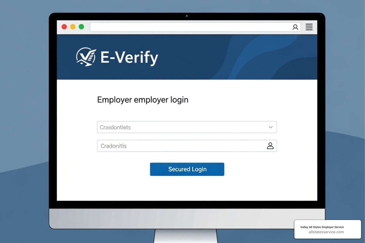 Authenticator app and security key options for E-Verify employer login