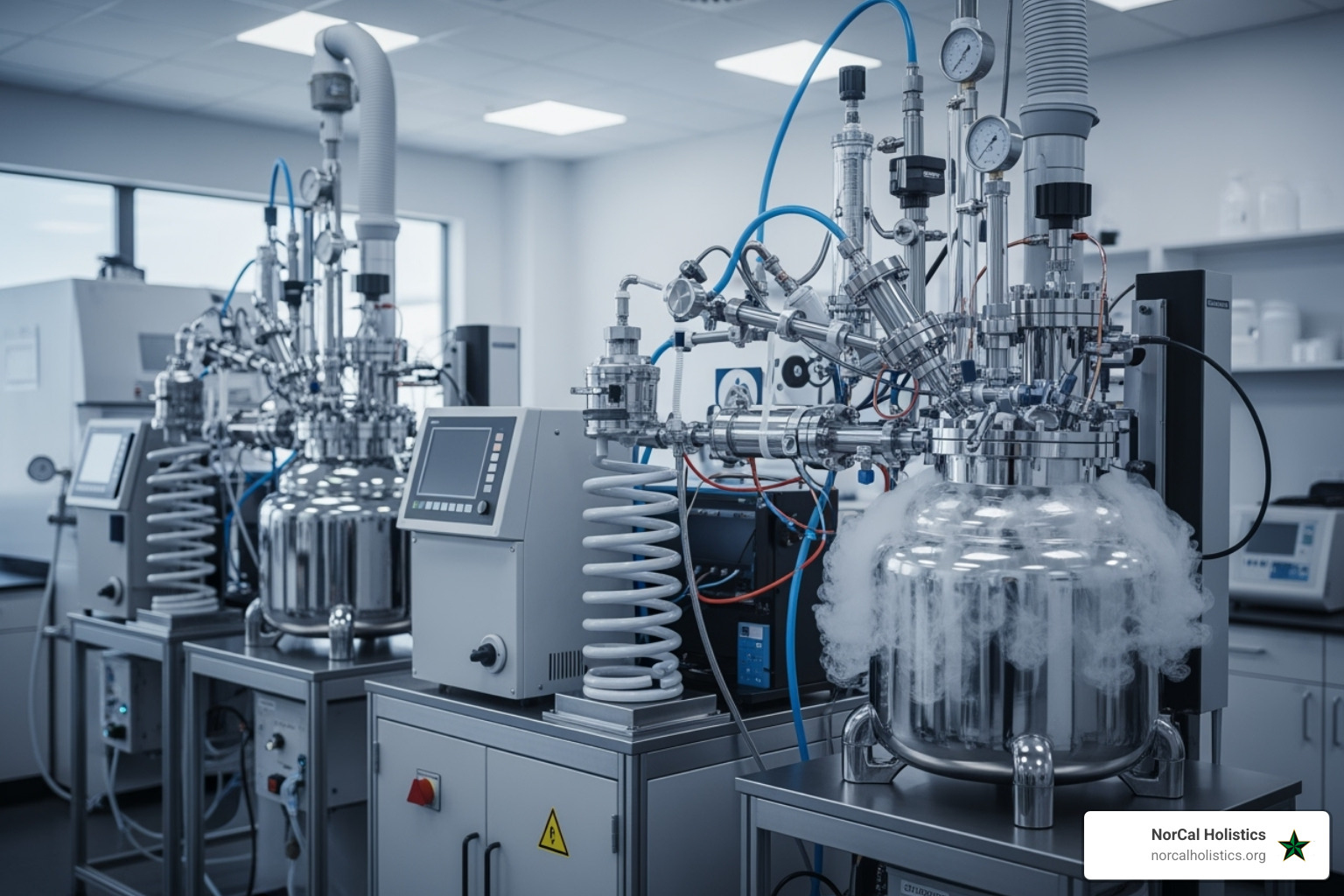 scientific equipment representing a cold extraction process - coldfire extracts near me