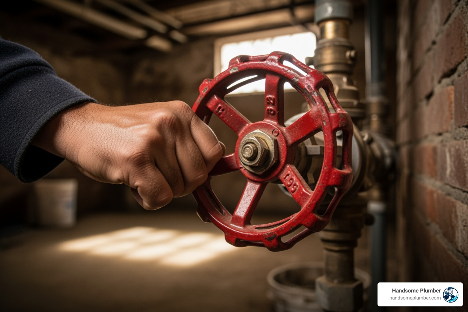 water shut-off valve being turned - north las vegas plumbing