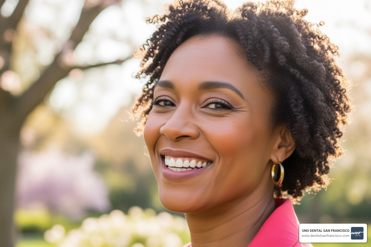 happy, healthy person smiling - holistic tooth extraction