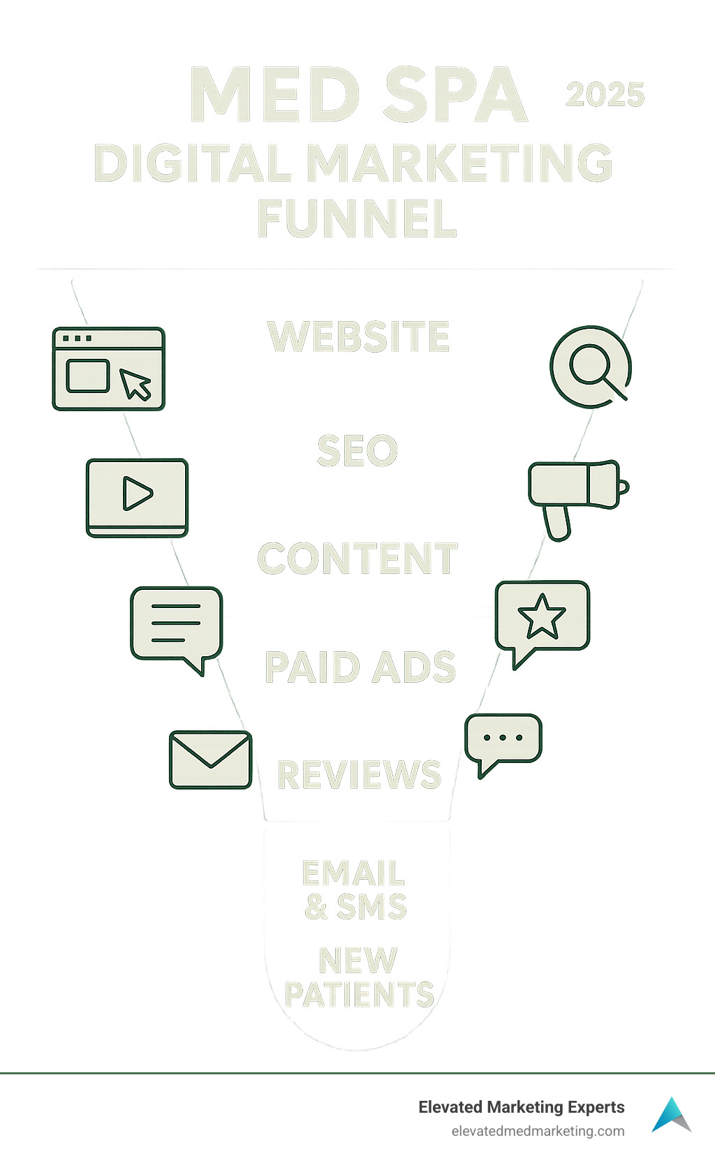 med spa digital marketing funnel - Med Spa Digital Marketing infographic 