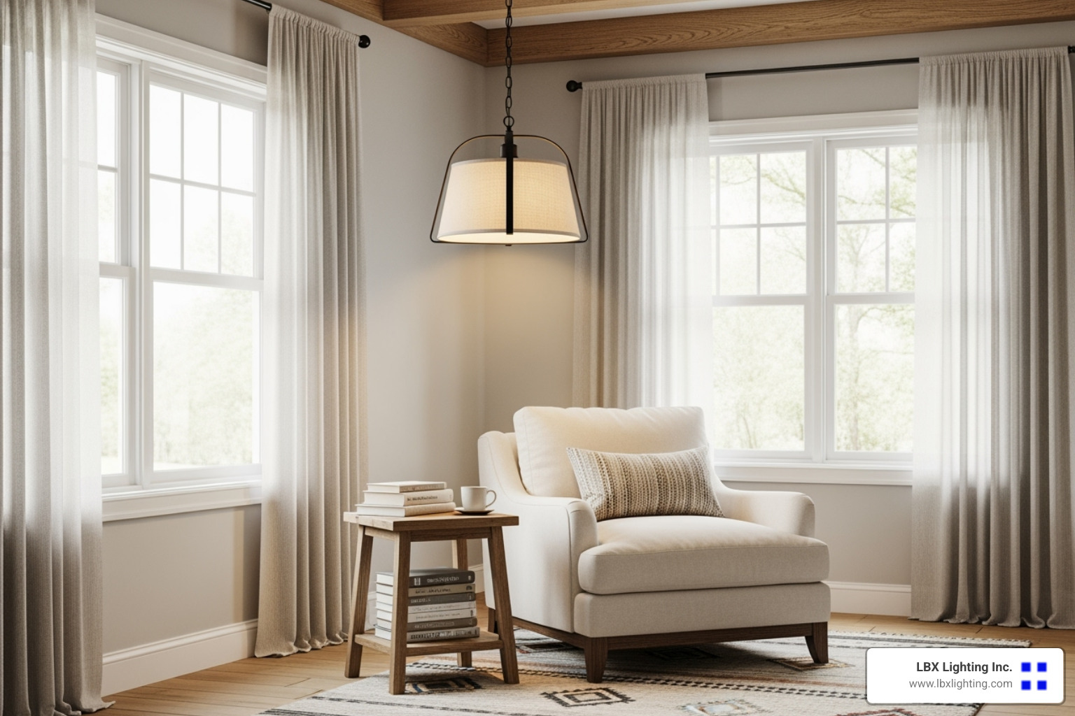 cozy reading nook with a single farmhouse pendant light - modern farmhouse living room light fixture cozy reading nook with a single farmhouse pendant light - modern farmhouse living room light fixture