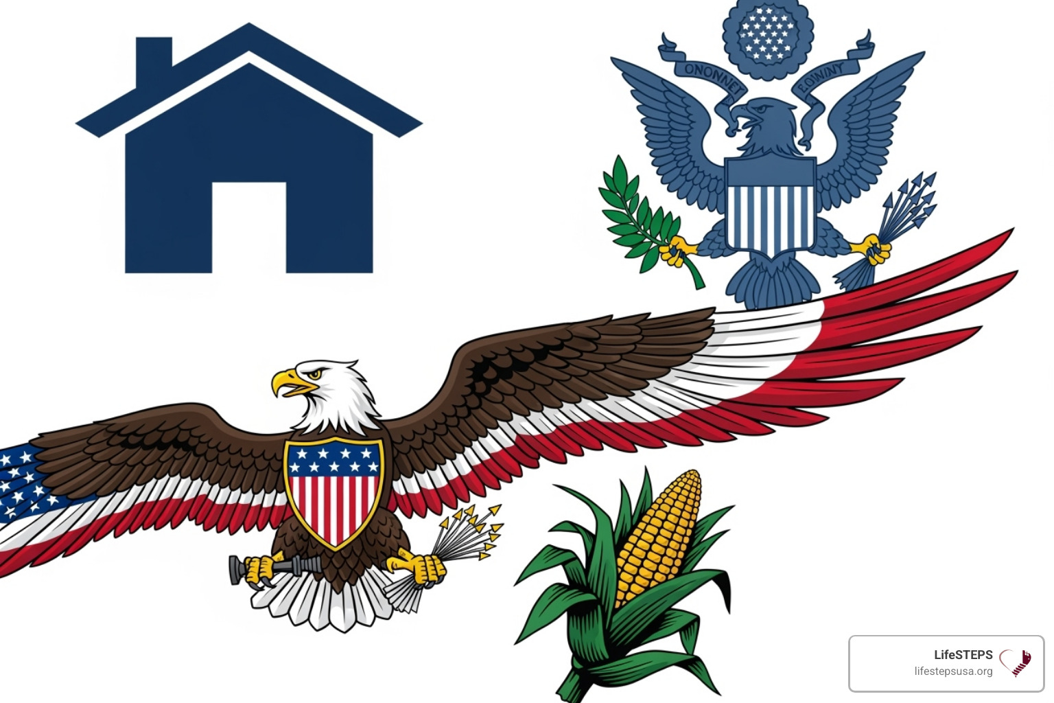 collage showing logos for FHA, VA, and USDA - low income housing loan
