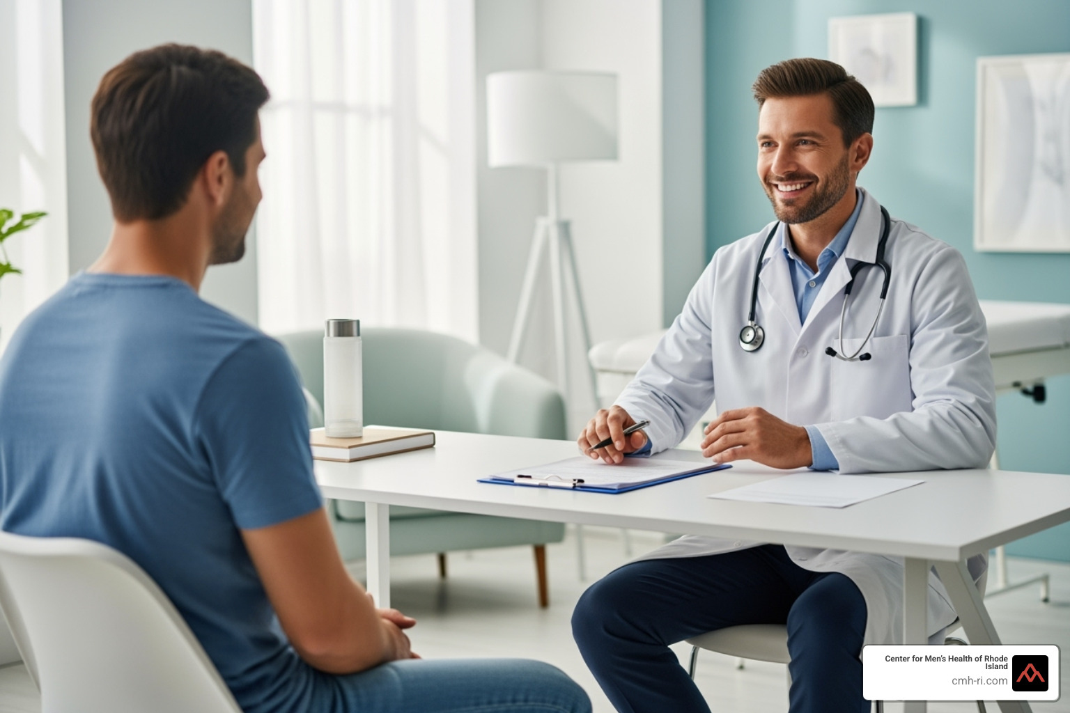 male doctor friendly consultation - private men's health clinic