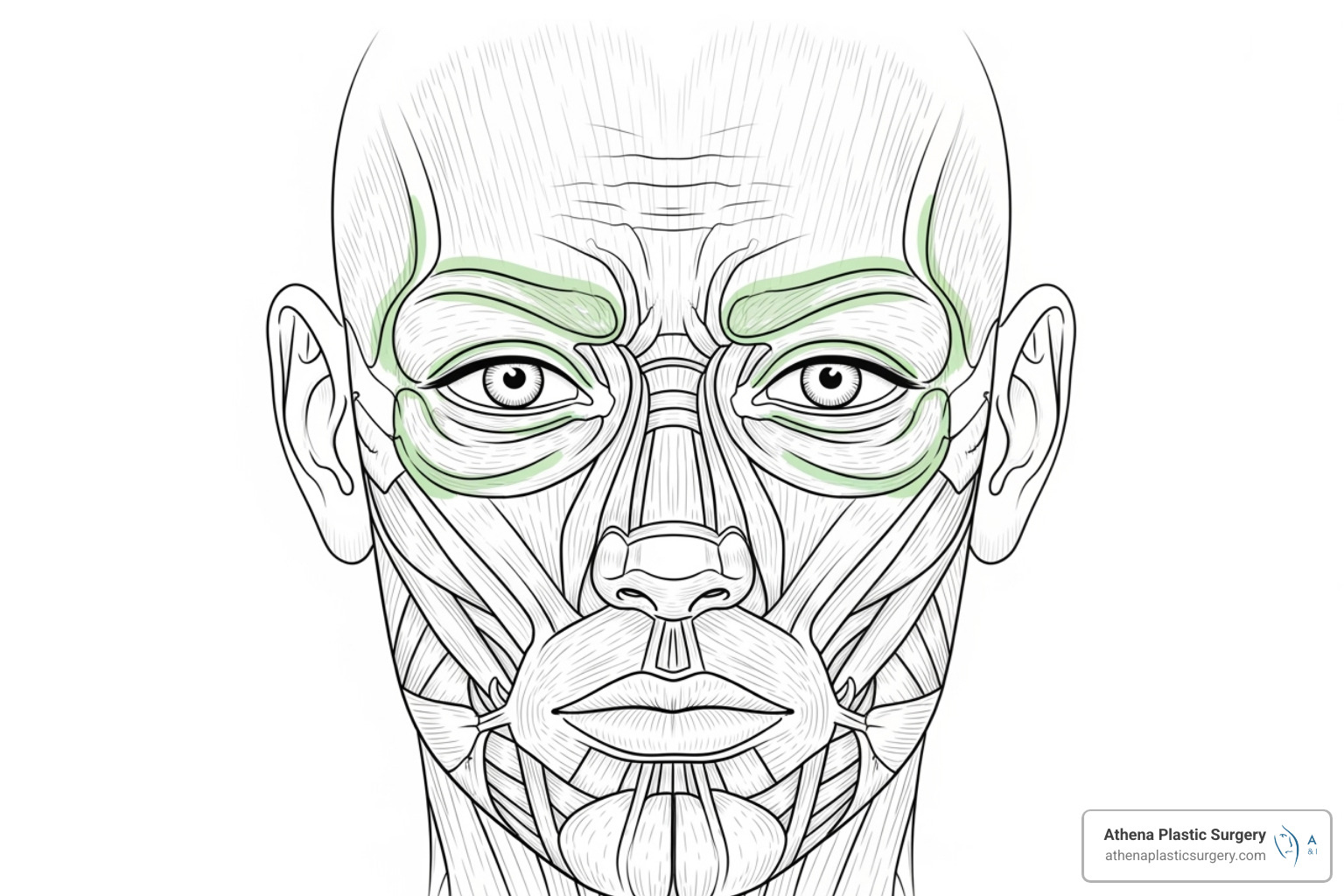 Face diagram highlighting common Botox injection sites - botox west palm beach Face diagram highlighting common Botox injection sites - botox west palm beach
