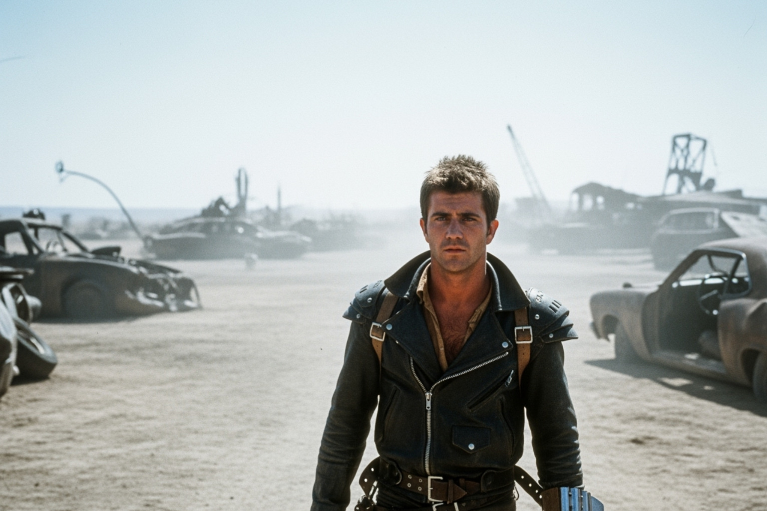 Young Mel Gibson in a scene from "Mad Max" - mel gibson